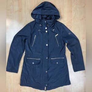 Michael Kors Women’s Medium Hooded Water-Resistant Black Anorak Jacket GUC